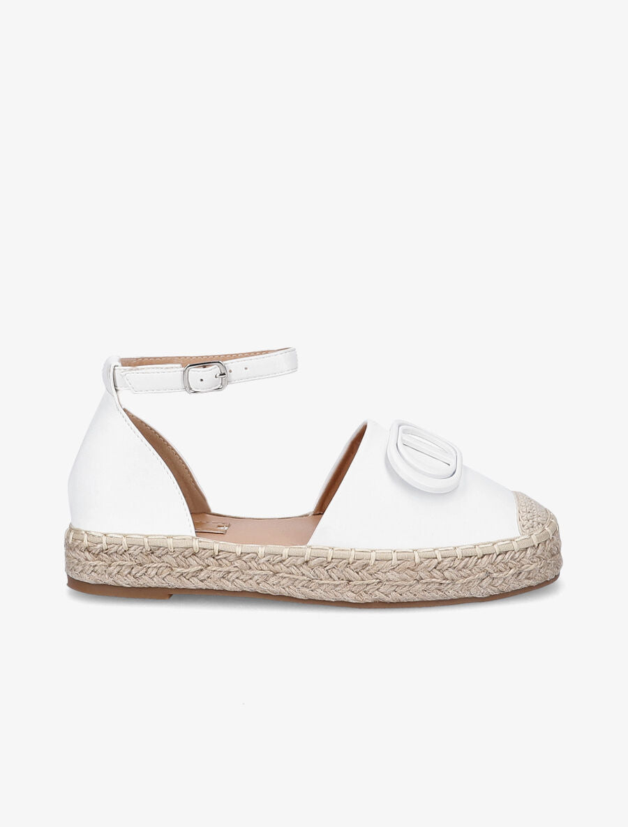 Espadrilles en simili à plateforme - Blanc - 5