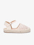 Espadrilles à motif pied de poule - Beige - 5