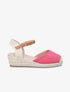 Espadrilles compensées en suédine - Fushia - 1