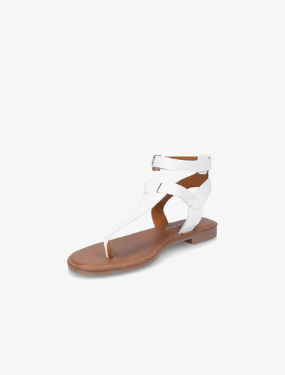 Nu-pieds en simili à double brides - Blanc - 3