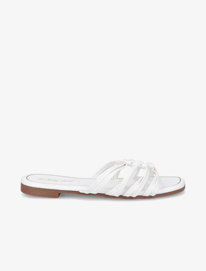Mules plates à brides et anneaux - Blanc - 1