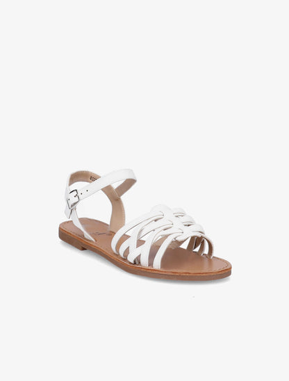 Nu-pieds à ganses entrelacées - Blanc - 6