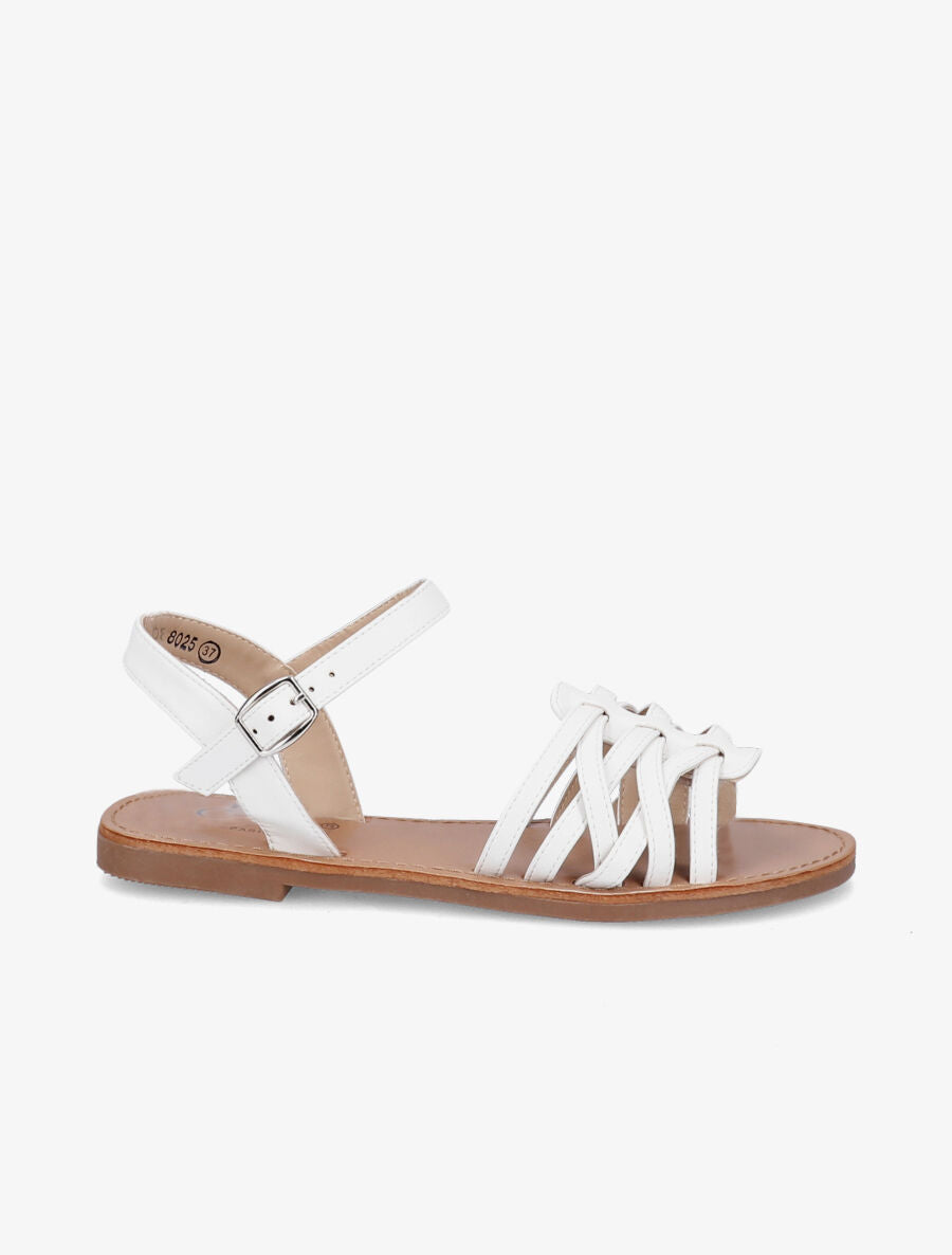 Nu-pieds à ganses entrelacées - Blanc - 3