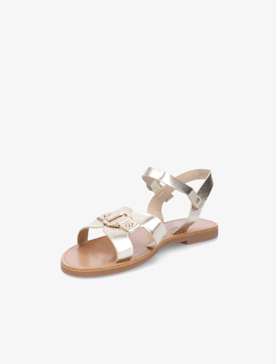 Nu-pieds à ganses stylisées - Or - 3