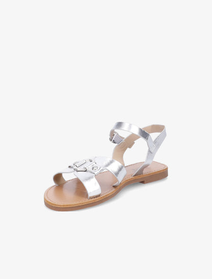 Nu-pieds à ganses stylisées - Argent - 4