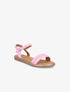 Nu-pieds à double ganses tressées en simili - Rose - 5