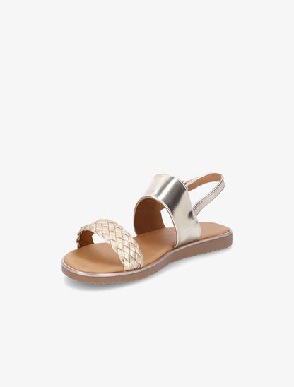 Nu-pieds à ganse tressée - Or - 3