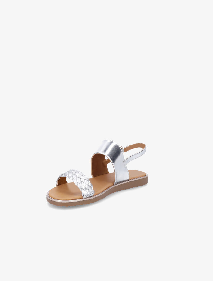 Nu-pieds à ganse tressée - Argent - 3