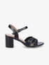 Sandales à talons et brides tressées - Noir - 5