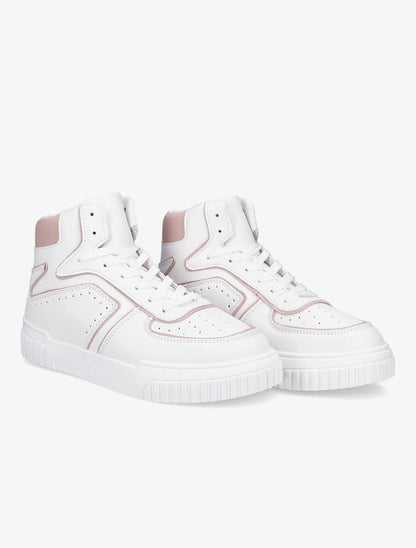 Baskets montantes en simili - Rose - 4