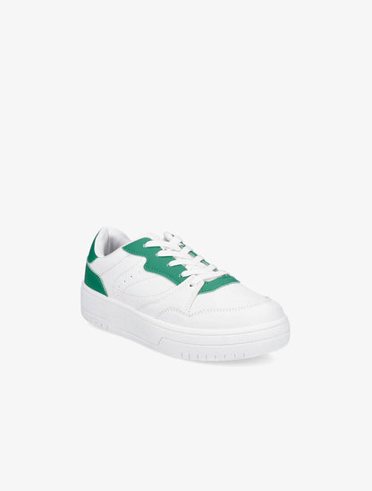 Baskets basses bicolore - Vert - 2