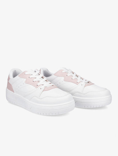 Baskets basses bicolore - Rose - 4