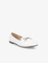 Mocassins à boucle en simili tressé - Blanc - 1
