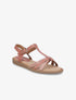 Sandales plates à brides en T croisées - Rose - 1
