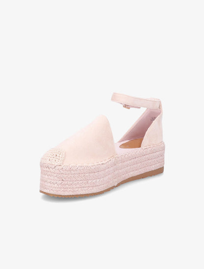Espadrilles basique en suédine à plateforme - Rose - 2