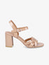 Sandales vernies à ganses entremelées - Beige - 5