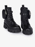 Boots style rangers à sangle à pochette zippée - Noir - 1