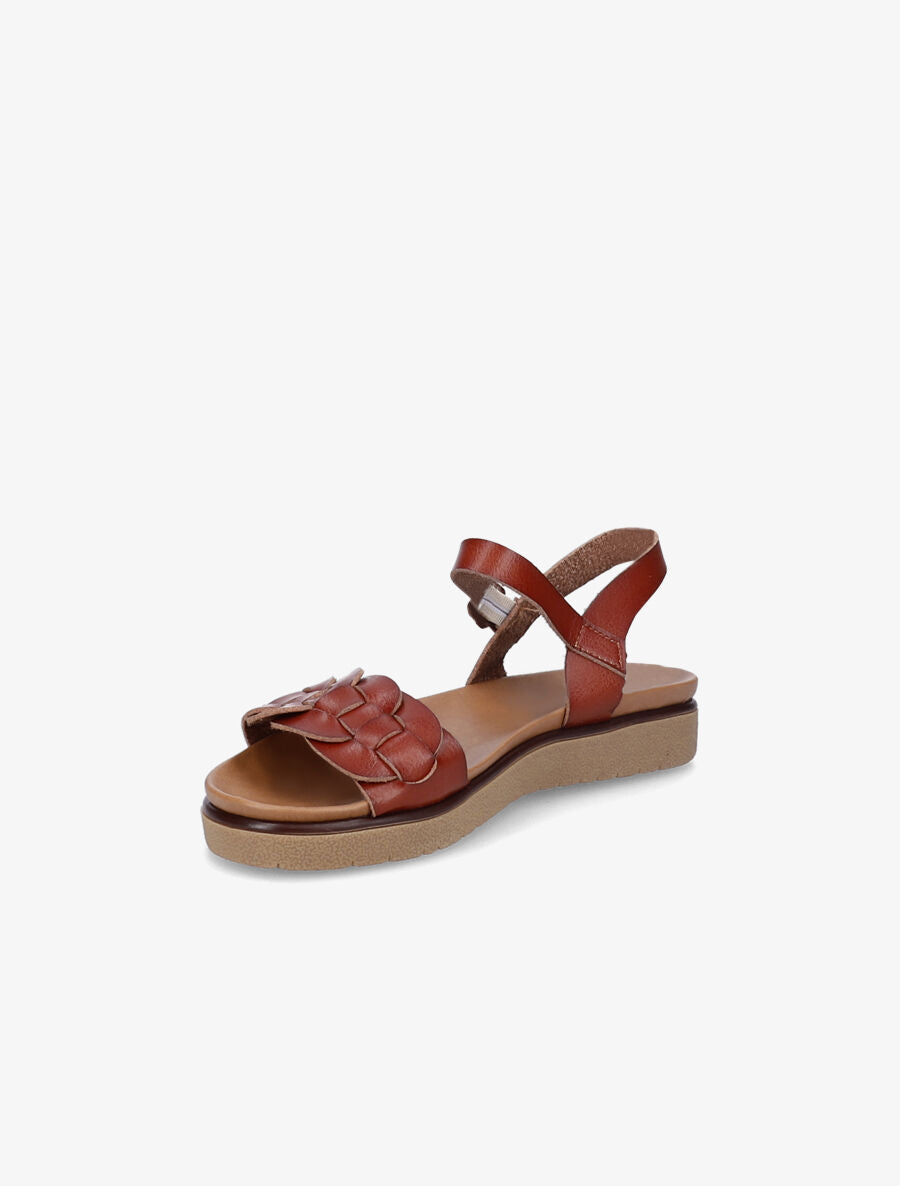 Sandales à brides tressées stylisées - Marron - 2