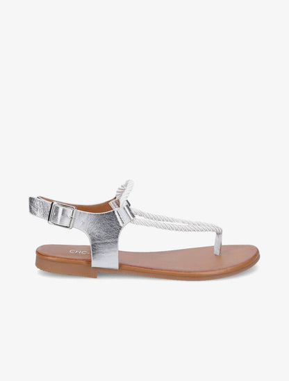 Nu-pieds à brides cordes - Argent - 2