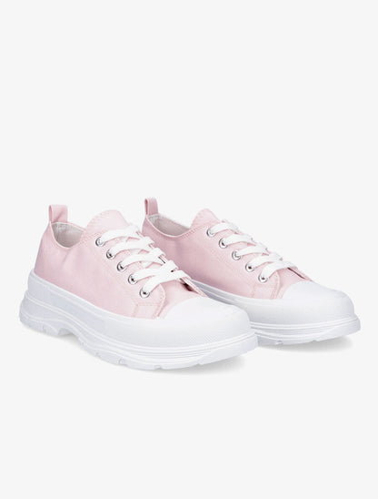 Tennis unies en toile - Rose - 4
