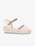 Sandales compensées style espadrille - Beige - 5