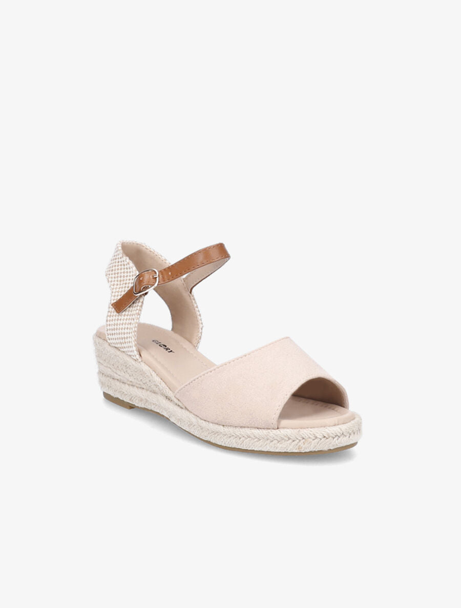 Sandales compensées style espadrille - Beige - 2