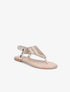 Nu-pieds à brides en T à strass - Or - 5