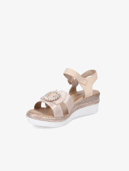 Nu-pieds en simili à ganses ornées d&