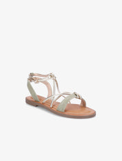 Nu-pieds à ganses stylisées - Kaki - 1
