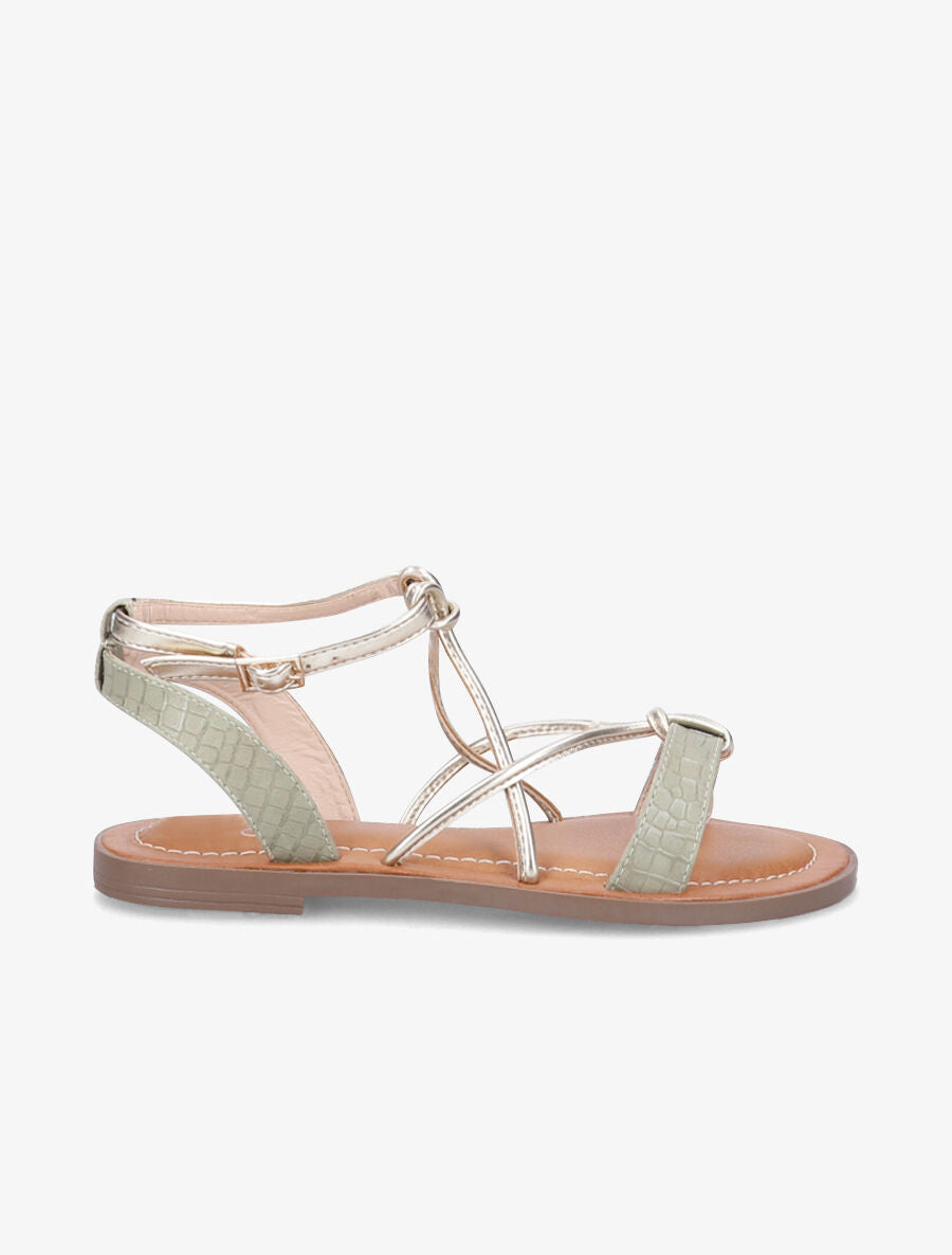 Nu-pieds à ganses stylisées - Kaki - 3