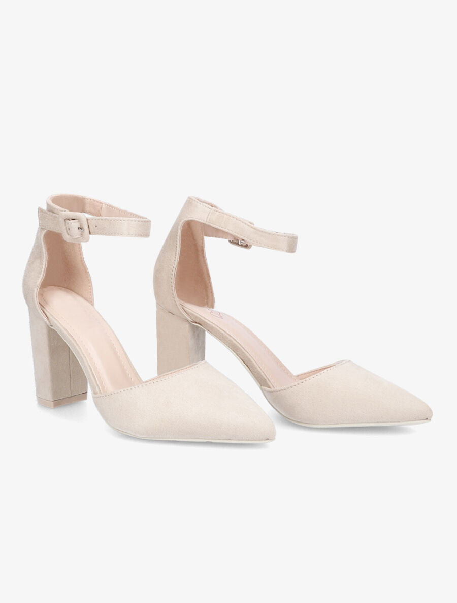 Sandales pointues en suédine - Beige - 4