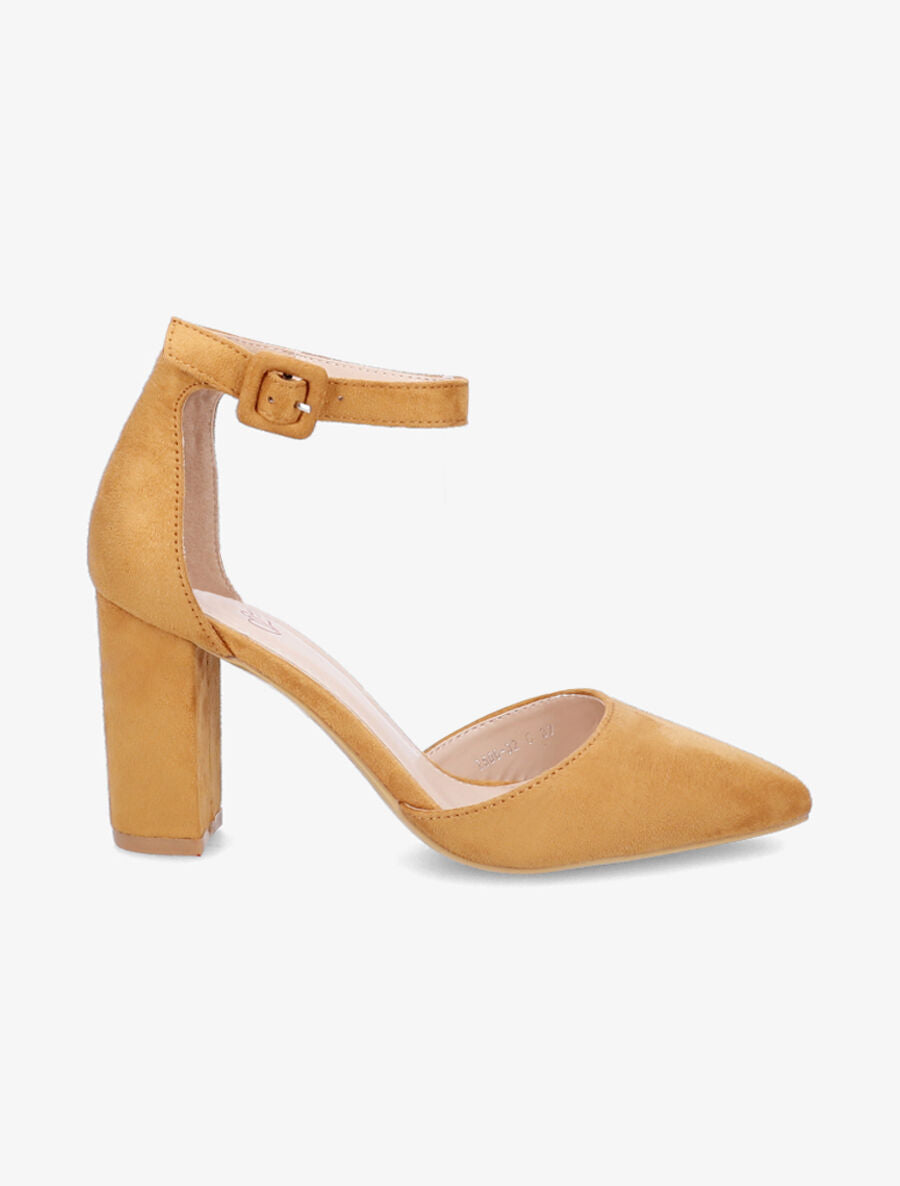 Sandales pointues en suédine - Camel - 5