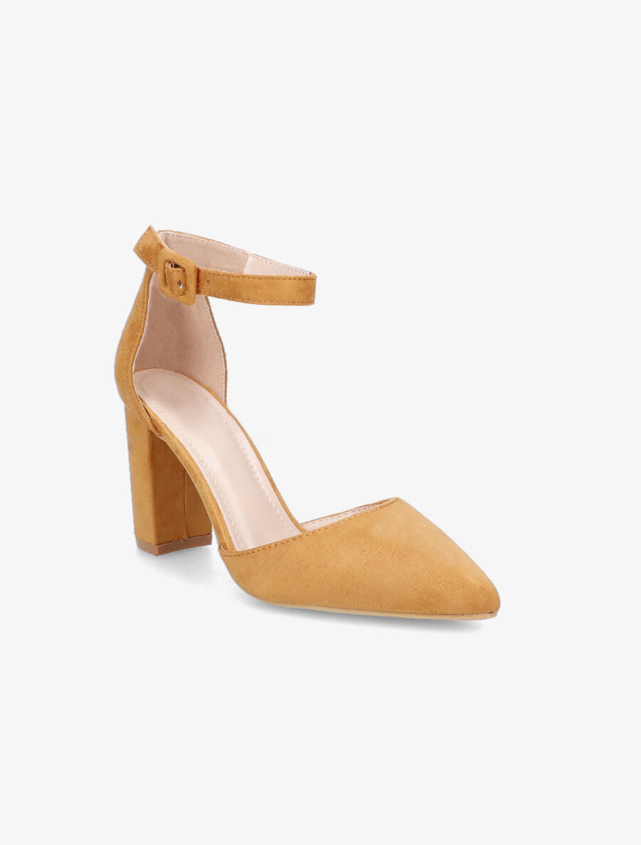 Sandales pointues en suédine - Camel - 2