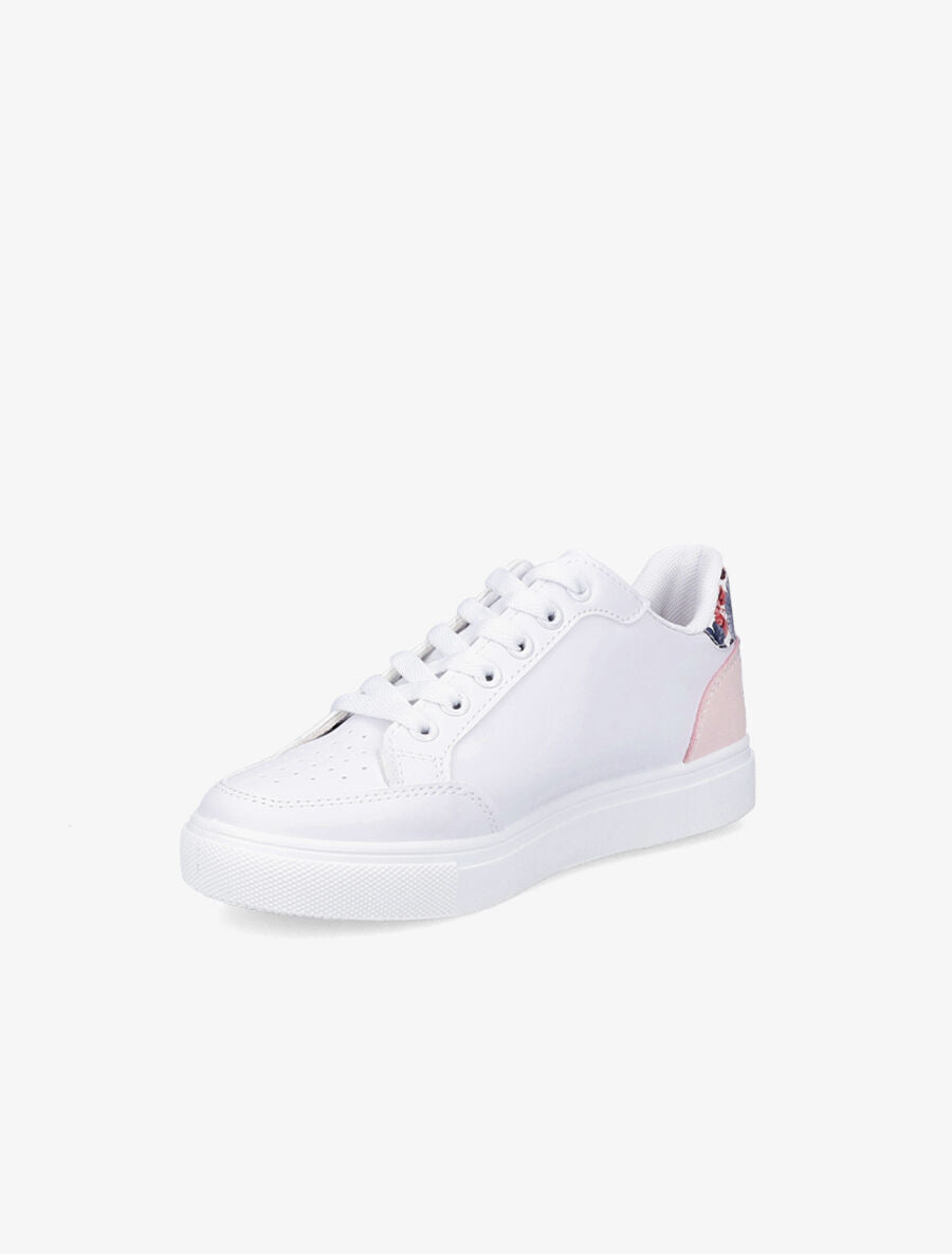 Sneakers à étoile imprimé fleuri - Blanc - 3