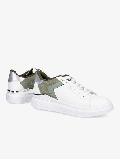 Sneakers à détail métallique - Kaki - 4