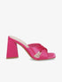 Mules satinées croisées - Fushia - 5