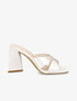 Mules satinées croisées - Beige - 5