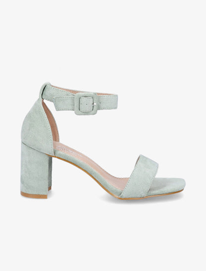 Sandales à bride en suédine - Vert d&