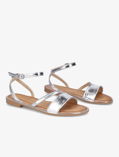 Nu-pieds à double brides - Argent - 4