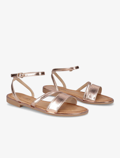 Nu-pieds à double brides - Rose gold - 4