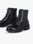 Bottines styles rangers effet croco à lacets trompe l&
