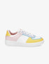 Sneakers en simili à bouts rond perforés - Jaune - 1