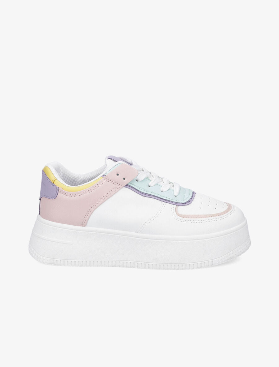 Sneakers à semelle à plateforme - Lilas - 1