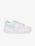 Sneakers en simili à plateforme - Rose - 5