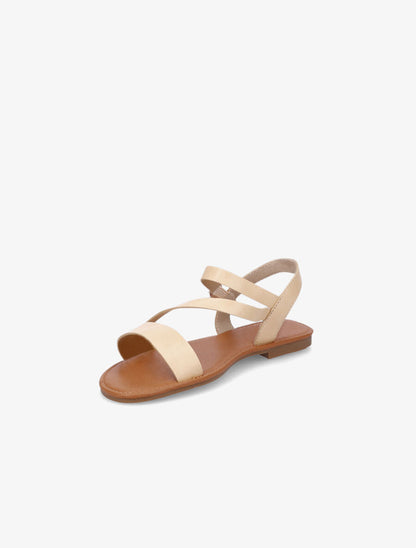 Nu-pieds à lanières asymétriques - Beige - 3
