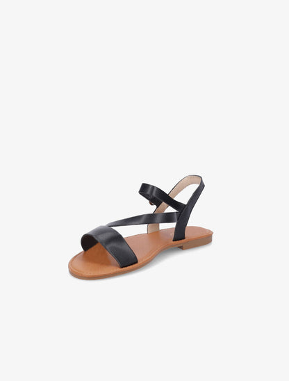 Nu-pieds à lanières asymétriques - Noir - 3