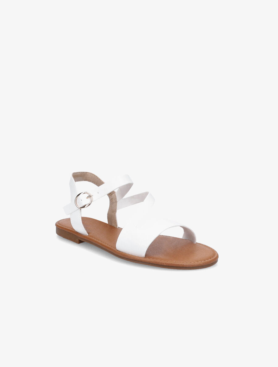 Nu-pieds à lanières asymétriques - Blanc - 5