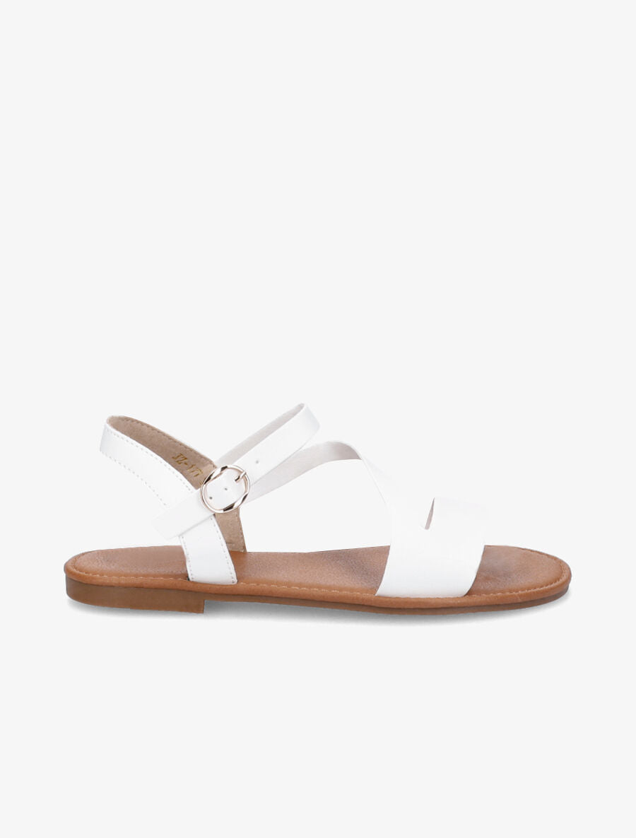 Nu-pieds à lanières asymétriques - Blanc - 3