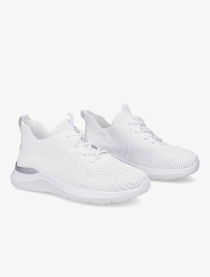 Baskets en mesh à lacets - Blanc - 4