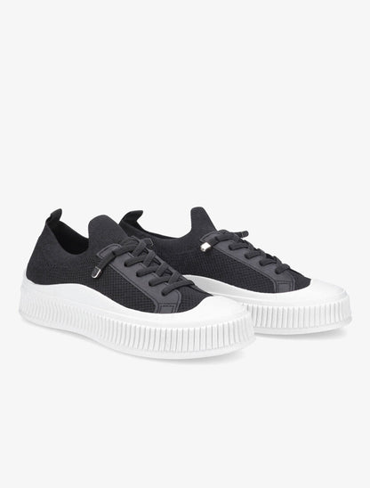 Tennis en toile à semelle striée - Noir - 4